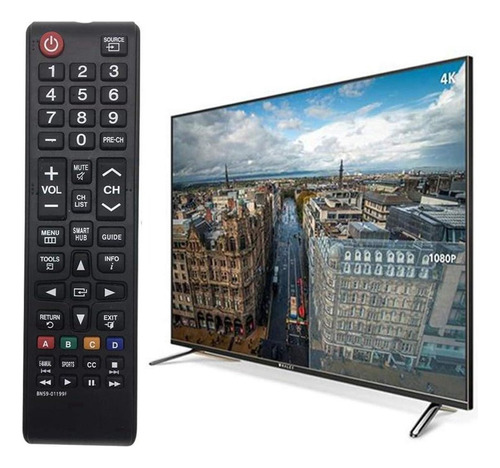 Control Remoto Para Television Samsung Bn59-01199f Color Negro