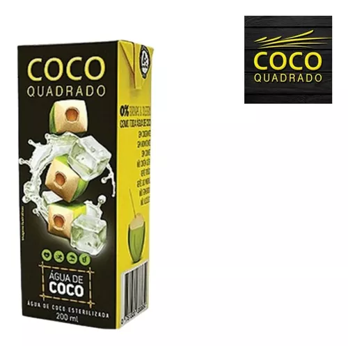 Água de Coco - Coco Quadrado 200ml Tradicional (Caixa com 27 unidades) -  FASTHE