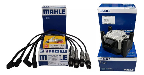 Juego Cables + Bobina Mahle + Bujias Ngk 3 Elect Saveiro 1.6