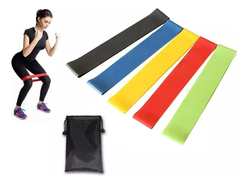 Bandas Elasticas Ejercicios Set 5 Gomas Deportivas 