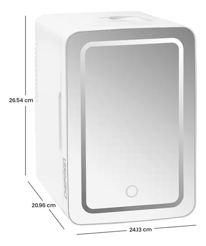 Mini Nevera Refrigerador Chefman Blanca C/espejo Y Luz Led