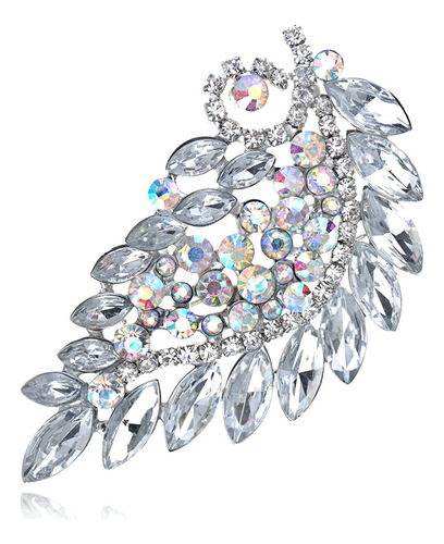 Alilang Clear Crystal Rhinestone Floral Leaf Branch Holiday 