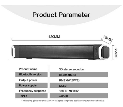 Imagen 6 de 8 de Parlante Barra De Sonido Bluetooth Tv Potente Calidad Smart