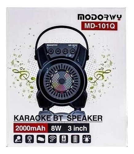 Parlante Bt Karaoke 8w Md-101q Modorwy