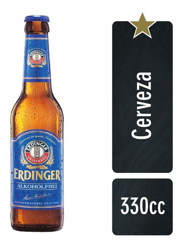 Imagen 1 de 1 de Cerveza Erdinger Alkoholfrei 330 Cc X 12 Bot