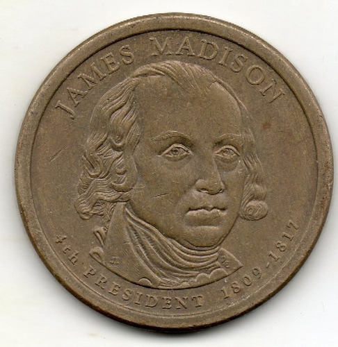 Moneda 1 Dólar James Madison 1809 1817 In God We Trust