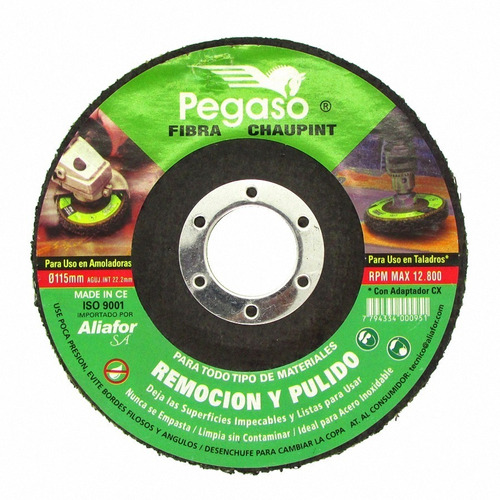 Discos Fibra Abrasivos Pulir Chaupint Pegaso Aliafor 115m X6