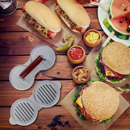 Molde de hambúrguer duplo Smash Burger Grey Double Press