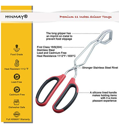 Pinzas De Tijera Hinmay De Acero Inoxidable Resistente De 11