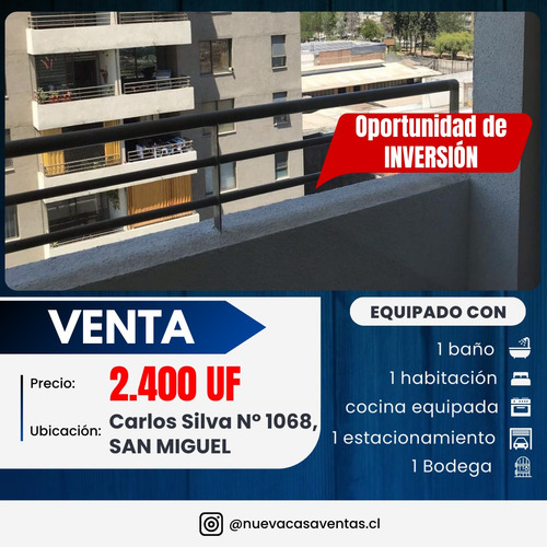 Inversión, Departamento 1d/1b, 37 M² Carlos Silva N° 1068