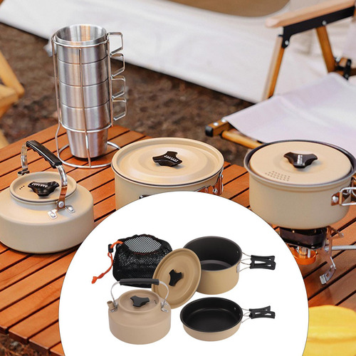 Juego De Utensilios De Cocina Para Acampar, Sartén
