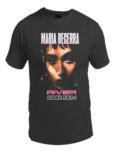 Remera De Algodón Maria Becerra Tour 2024 / Argentina Unisex