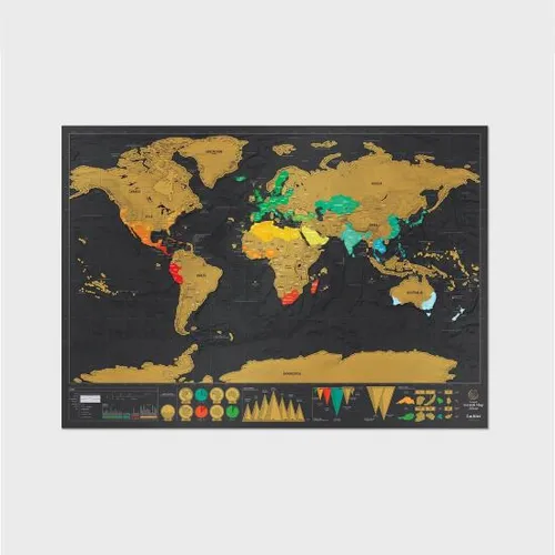Los Afortunados De Londres | Mapa Del Mundo Para Raspar | De