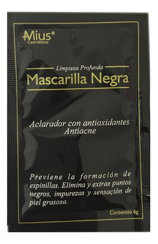 Mascarilla Negra Peel Off 6gr - g a $500