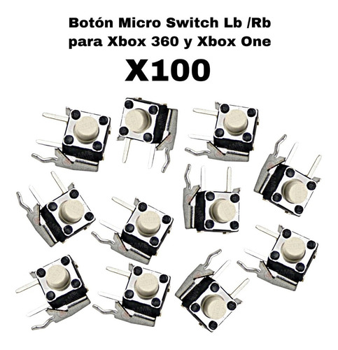 100 X Boton Micro Switch Lb / Rb Control Xbox 360 Y Xbox One