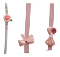 Comprar Vinchas Elastizadas Bebes Pack X 3 Bautismos Cumpleaños