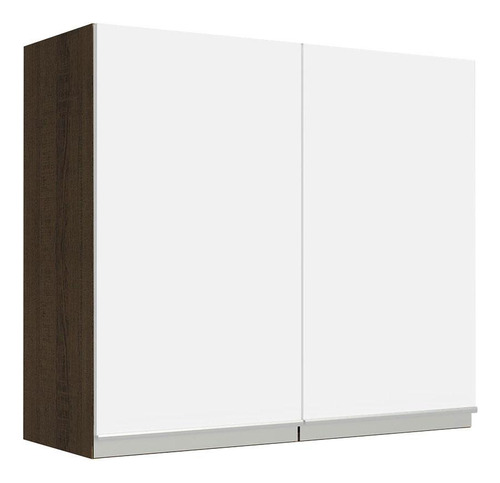 Mueble Superior 70 Cm 2 Puertas Glamy Madesa Marron/blanco