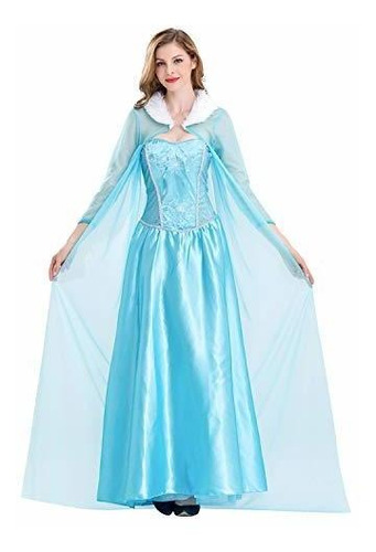 Quesera Women S Elas Disfraz Frozen Princess Vestido Ha...