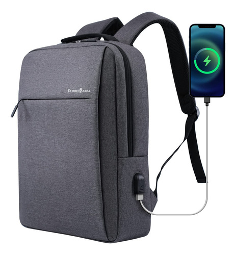 Mochila Para Laptop De 15.6 Pulgadas, Delgada Y Duradera, M.