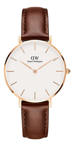 Daniel Wellington Reloj Petite Cuero Oro Rosa, Oro Rosa/conc