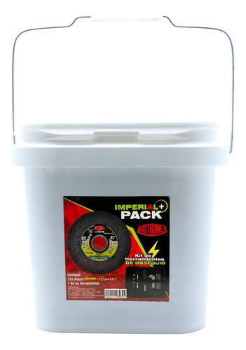 Kit De Herramientas + Paquete 125 Discos Austromex Color Negro