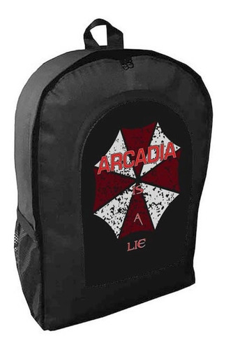 Mochila Negra Resident Evil Umbrella Adulto / Escolar A2