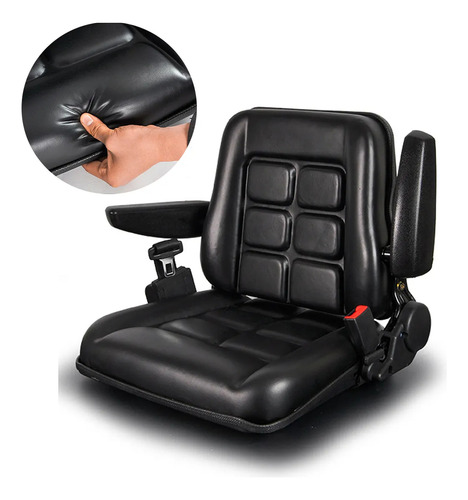 Asiento Universal Montacargas Reclinable Cn Coderas/cinturon