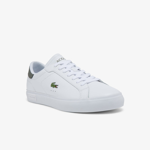 Zapatillas Para Hombre Lacoste Powercout Urbano Color Blanco