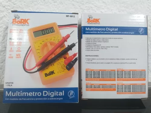 Multímetro Digital Bork con Medidor de Frecuencia