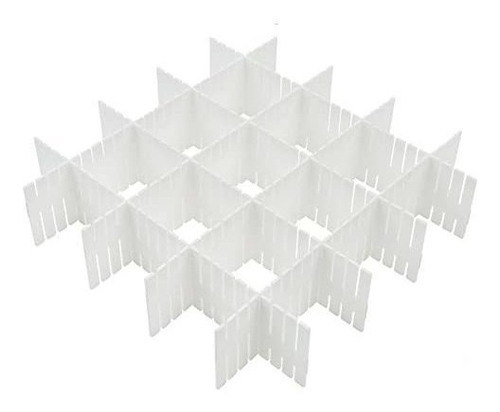 8 Organizadores Separadores Para Cajones 32x7 Cm Blanco