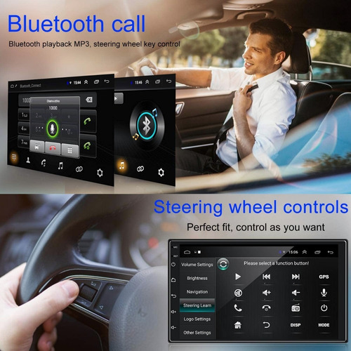 Imagen 4 de 9 de Estéreo De Coche Android De 7 Pulgadas Con Doble Din Gps