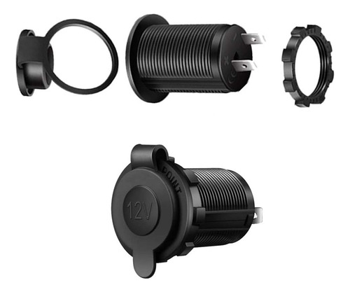 Kit Enchufe Toma 12v 24v Auto Bus Camión Embarcación Con Luz