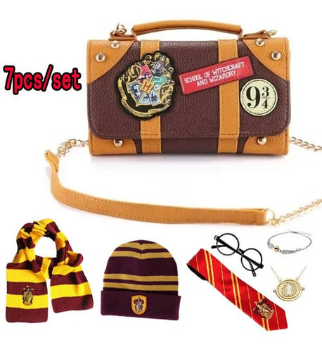 Cartera De Mano 7 Unidades Hogwarts Mujer Harry Potter