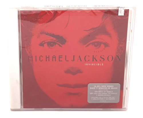 Cd Michael Jackson: Invincible ( Rojo) Printed In Usa/ Nuevo
