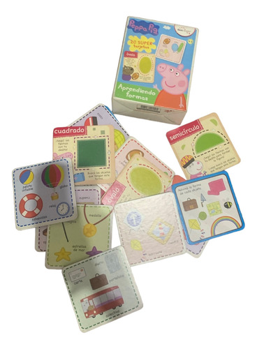 Peppa Pig Aprendiendo Formas 20 Súper Tarjetas Original