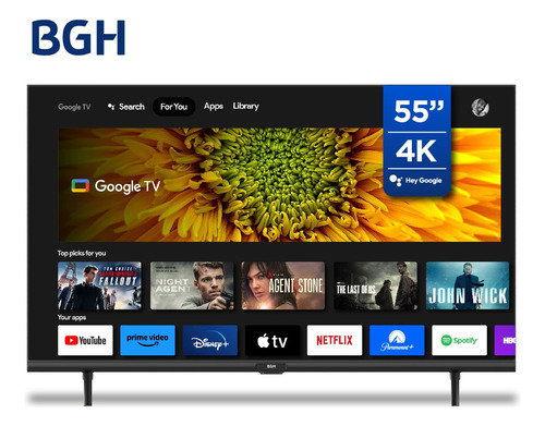 Smart Tv 55 Bgh B5523us6g 4k Con Google Tv