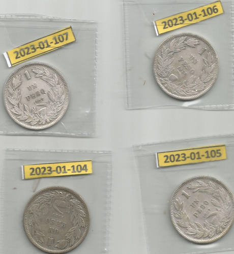 Monedas De Coleccion Chilena De Plata  Año 1927 Numer Grueso
