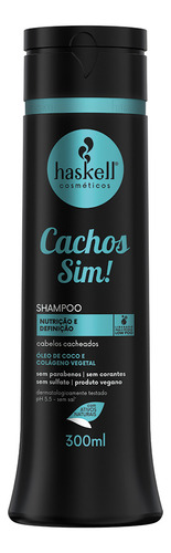 Shampoo Haskell Cachos Sim 300ml Cabelos Cacheados