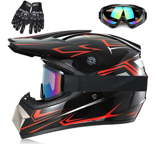 Casco  De Motocicleta Abs Todoterreno Atv Dirt Bike Cros Csc