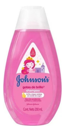 2 Pza Shampoo Johnson's Gotas De Brillo 200 Ml