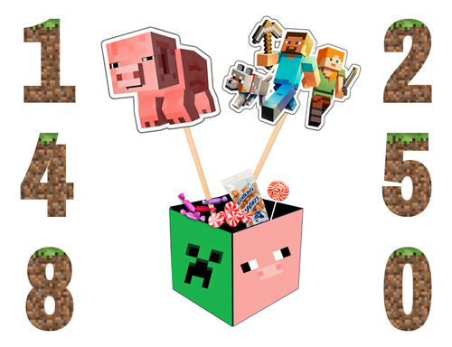 Kit Imprimible Para Fiesta Minecraft