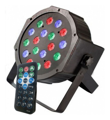 Tacho Cañon De Leds 36x1 Par Audiorítmico Con Control Remoto