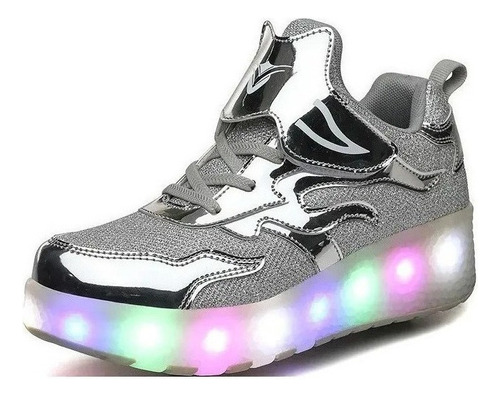 Patines Automáticos Led Con 2 Ruedas Zapatilla De Deporte