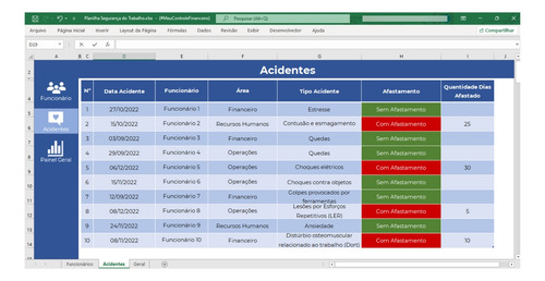 Planilha De Segurança Do Trabalho - Simplifique Sua Gestão