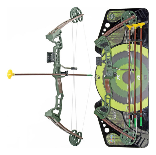 Juego De Arco Y Flecha De Juguete Con 3 Flechas De Ventosa Verde