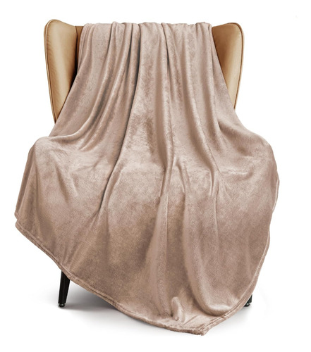 Frazada Manta Plush Flannel 240 X 190cm Térmica Ultra A Soft Marfil Liso