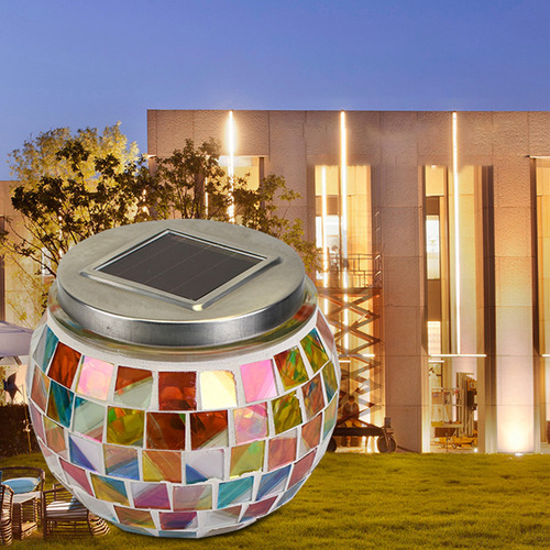 Luz Nocturna En L Que Cambia De Color, Vidrio Solar Para Jar