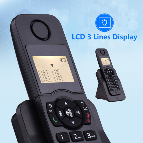Teléfono Inalámbrico Ampliable Con Pantalla Lcd, Identificad