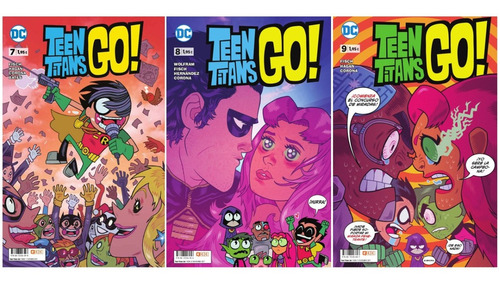 Imagen 1 de 4 de Teen Titans Go! Pack 3 Tomos (7-8-9)