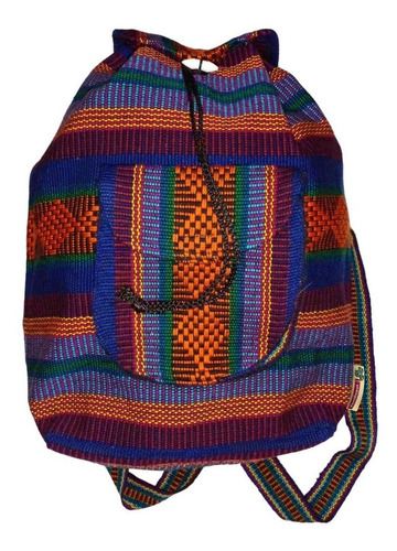 Mochila Tejida Tipo Artesanal, Mxliz-001, 1 Pza, 10kg, Azul/